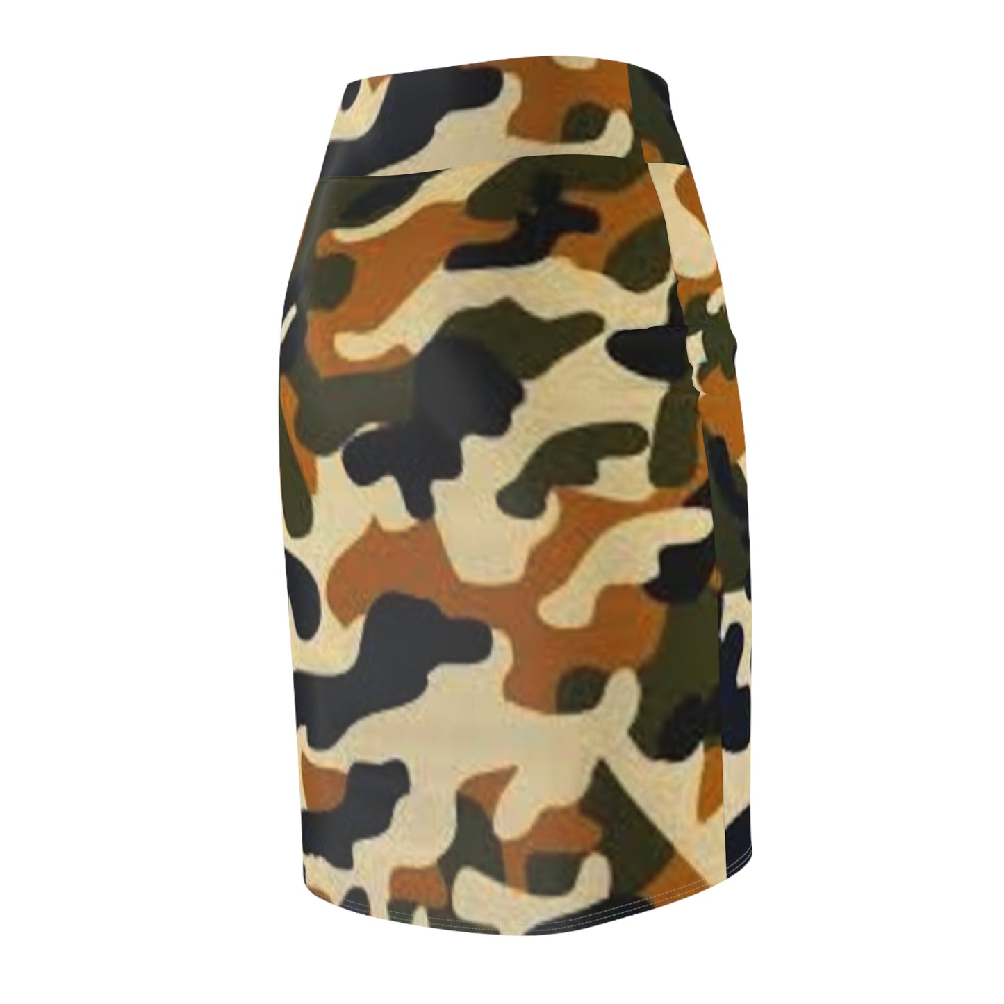 Women's Pencil Skirt (AOP)( Military8)