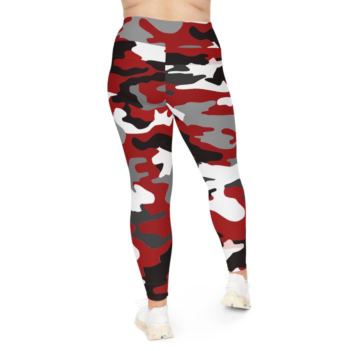 Plus Size Leggings (AOP)(Military10)"high resolution"