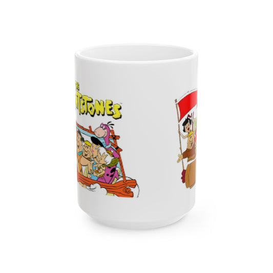Ceramic Mug, (11oz, 15oz) flinstones2