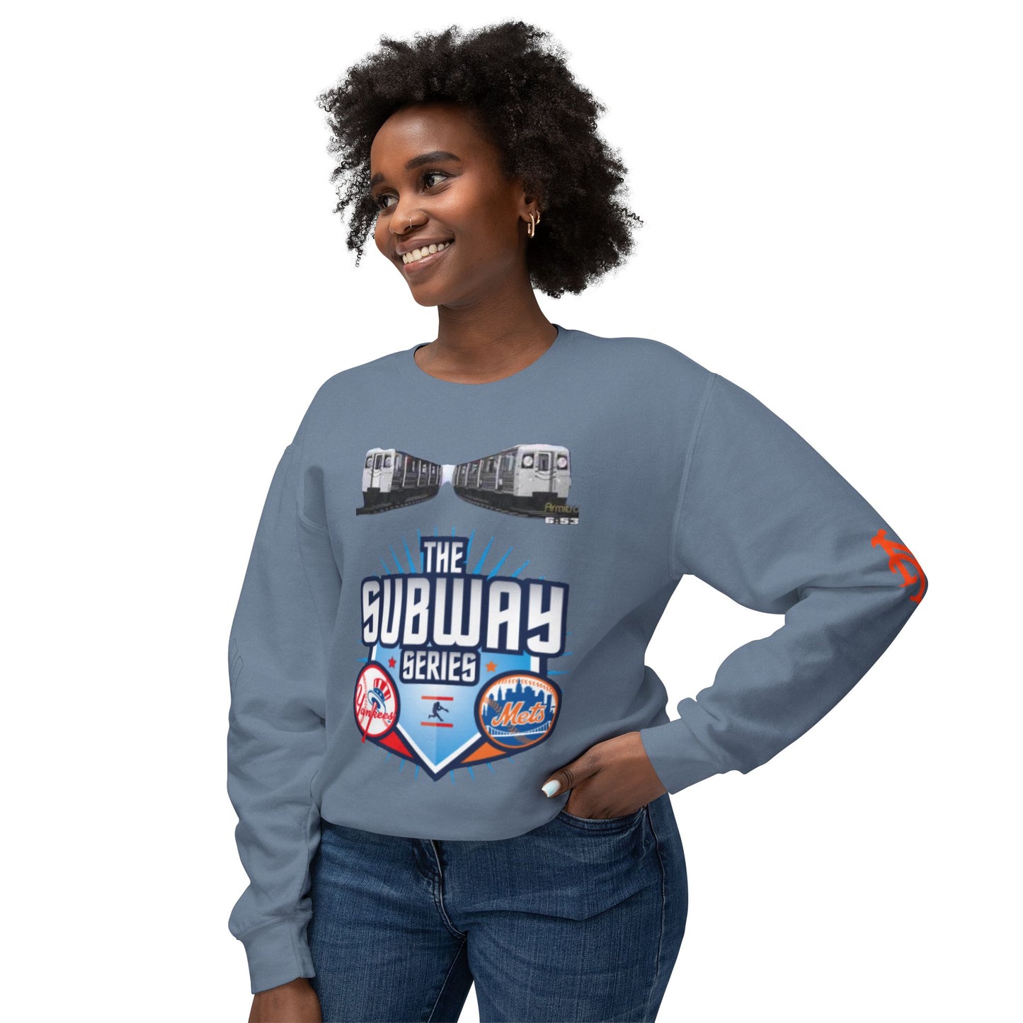 Unisex Lightweight Crewneck Sweatshirt mets yankees subway