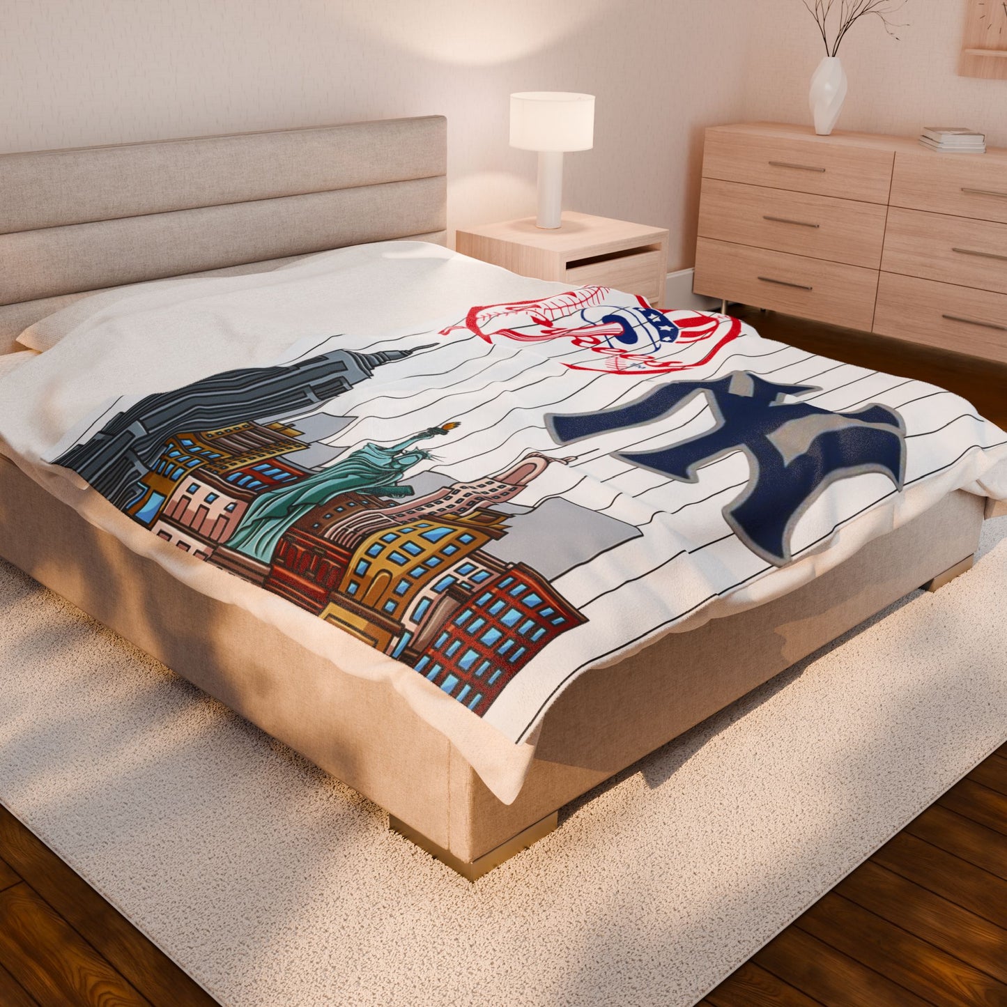 Velveteen Plush Blanket  (yankees) [high resolution]