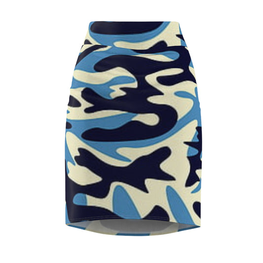 Women's Pencil Skirt (AOP) (military4)