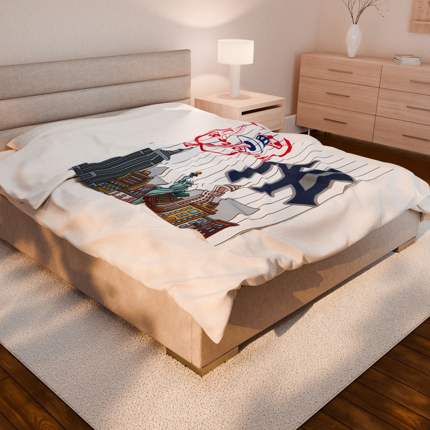 Velveteen Plush Blanket  (yankees) [high resolution]