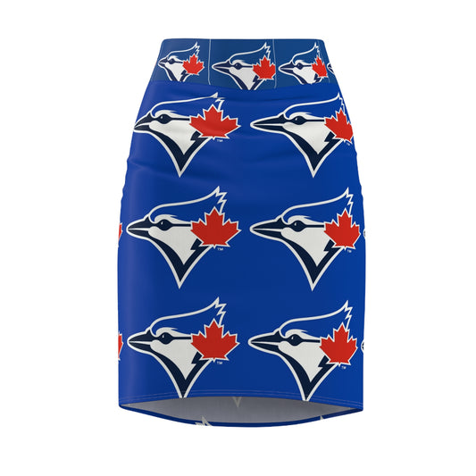 Women's Pencil Skirt (blue jays)[high resolution]