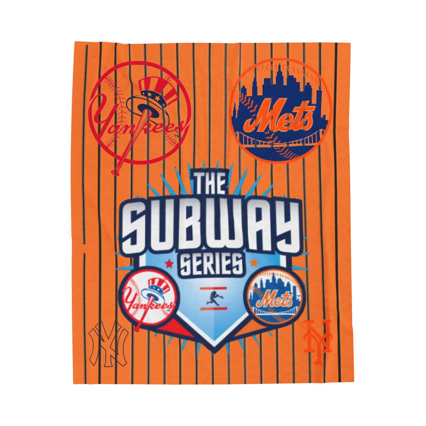 Velveteen Plush Blanket subway (mets  yankees)high resolution]