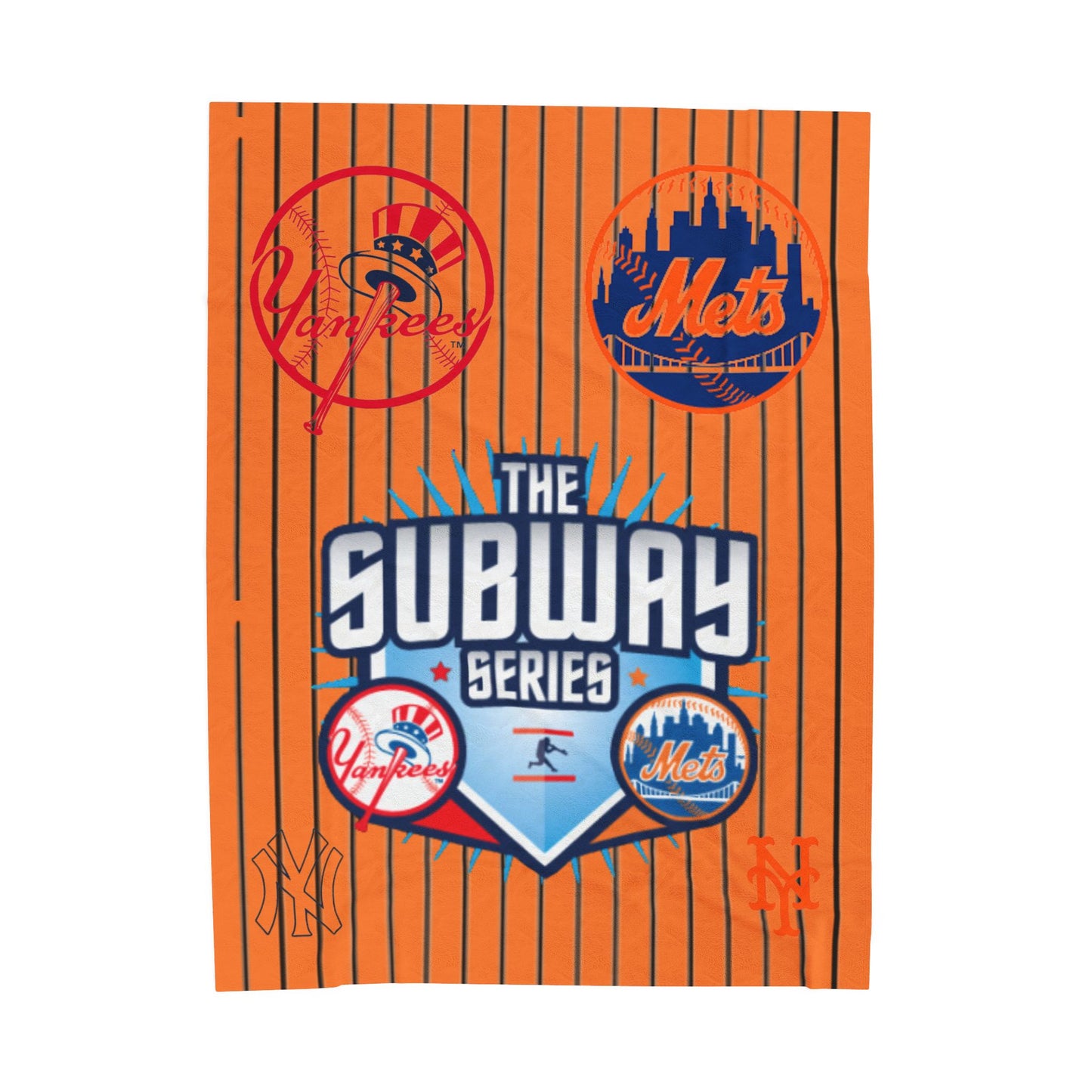 Velveteen Plush Blanket subway (mets  yankees)high resolution]