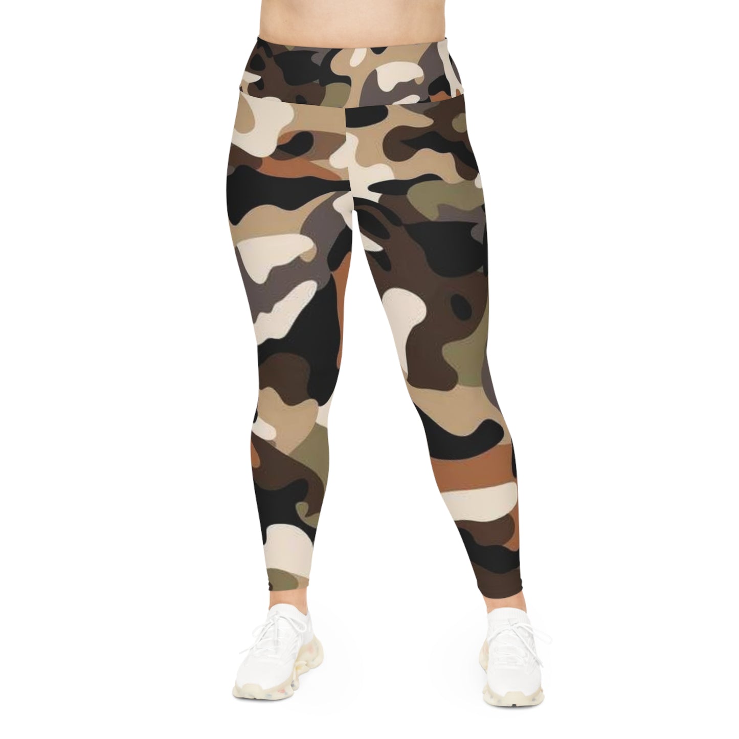 Plus Size Leggings (AOP) (Military3)