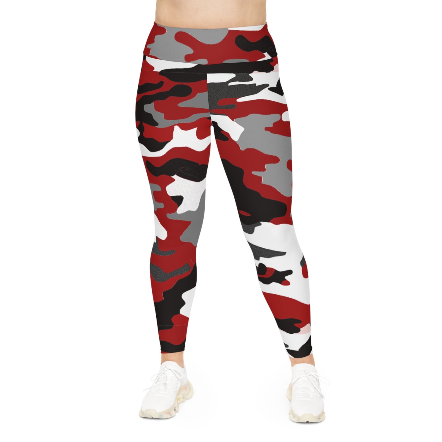 Plus Size Leggings (AOP)(Military10)"high resolution"