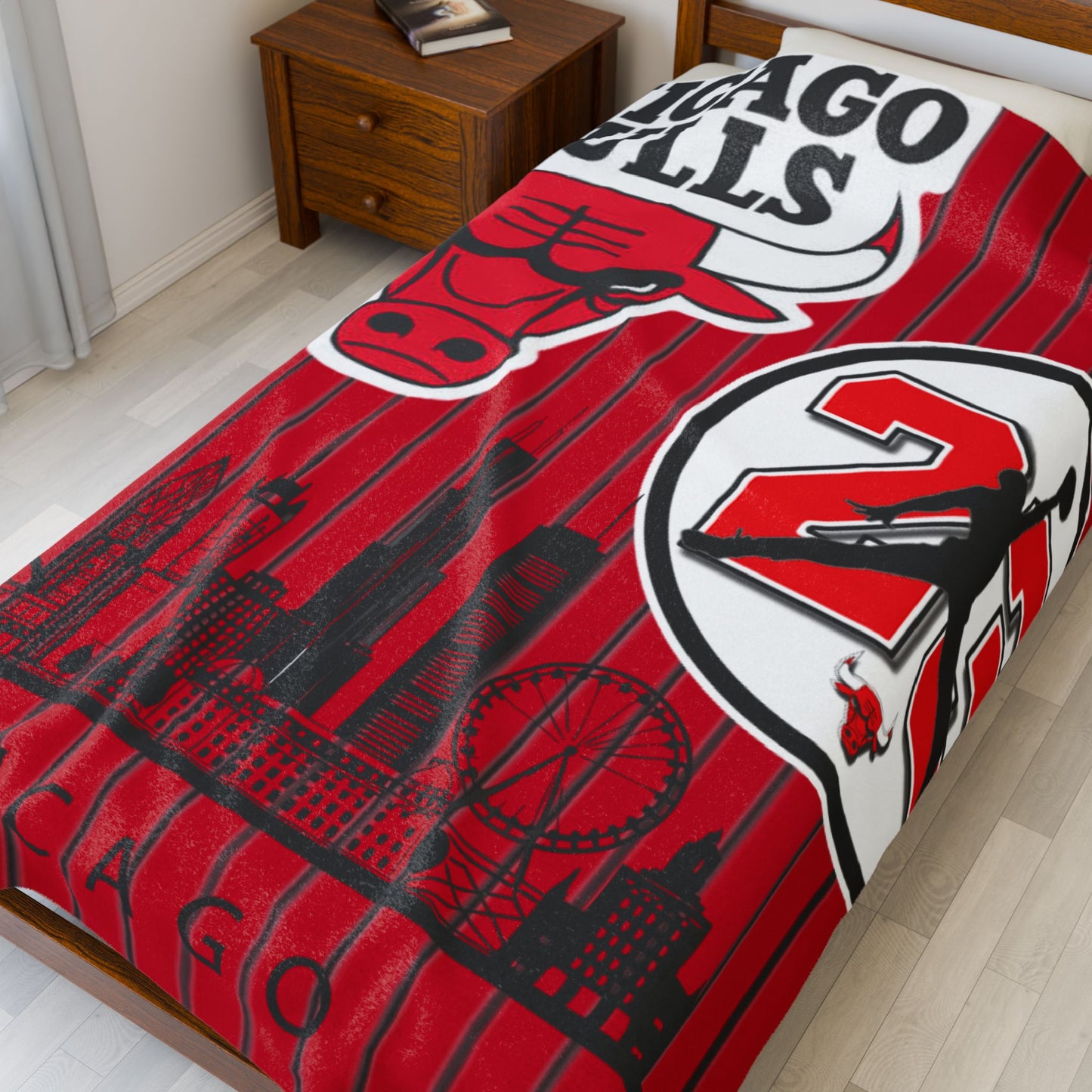 Velveteen Plush Blanket  (bulls) [high resolution]