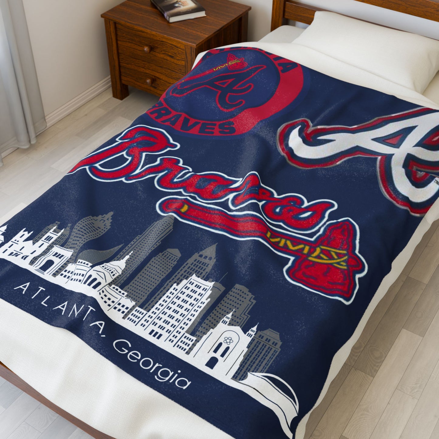 Velveteen Plush Blanket  (atlanta) [high resolution]