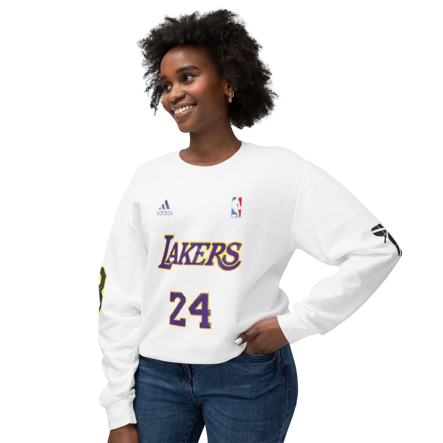 Unisex Lightweight Crewneck Sweatshirt (lakers)