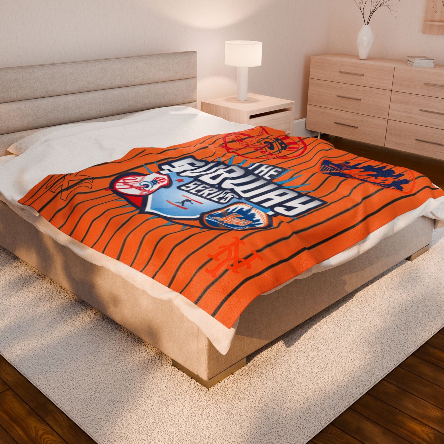 Velveteen Plush Blanket subway (mets  yankees)high resolution]