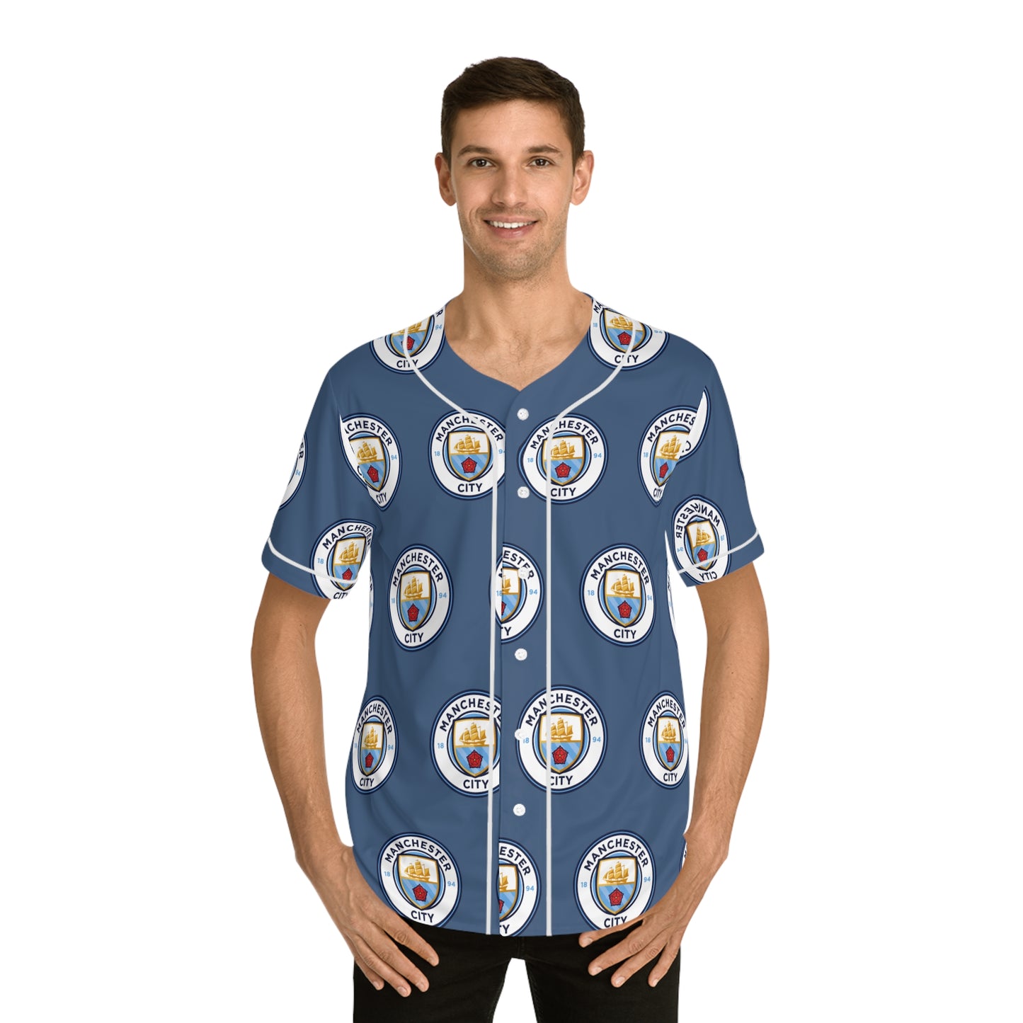 Manchester city  Men's Baseball Jersey (AOP)