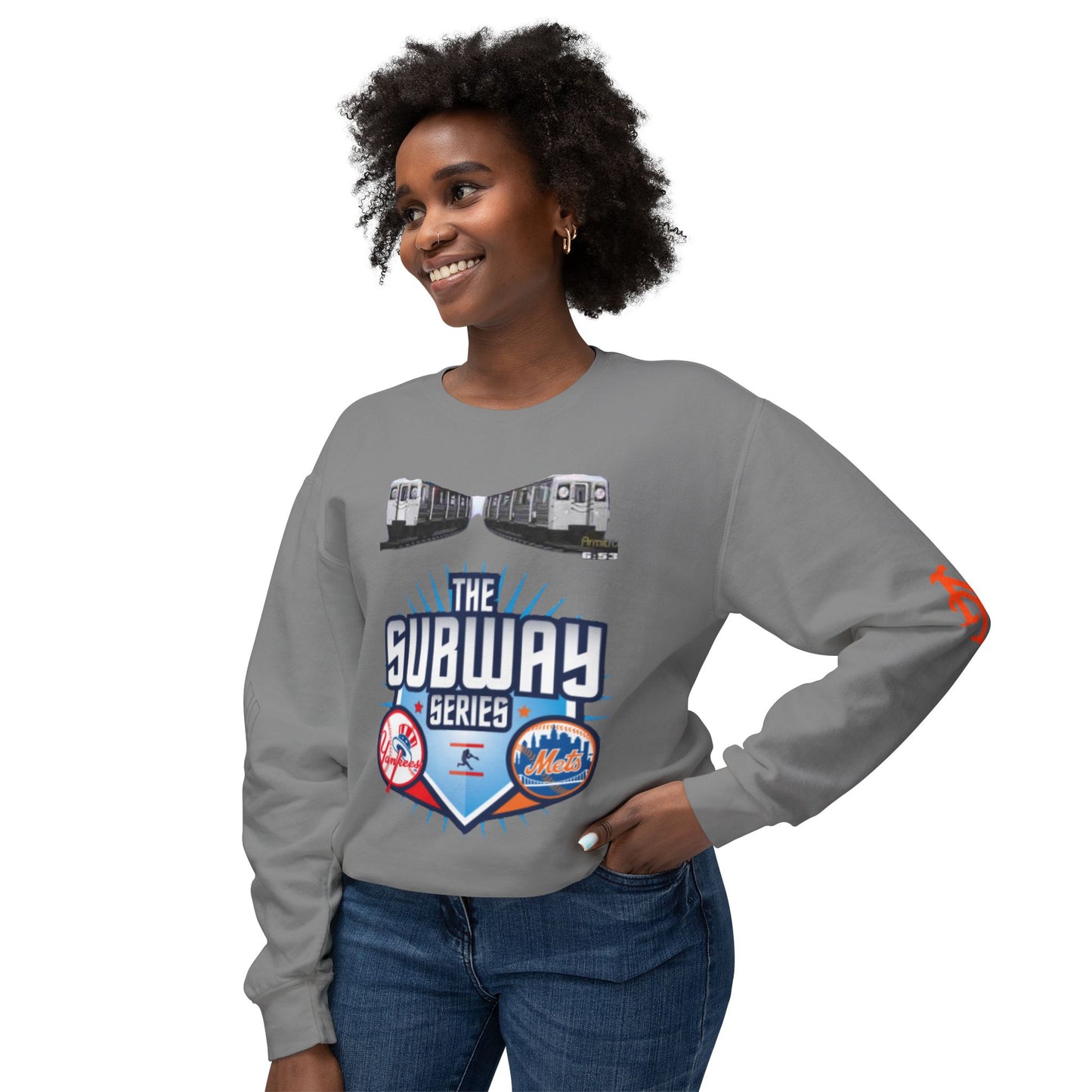 Unisex Lightweight Crewneck Sweatshirt mets yankees subway