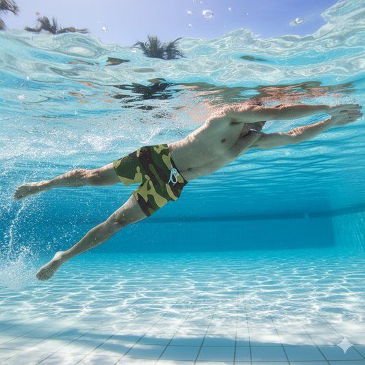 Swim Trunks (AOP) (military2) "high resolution"