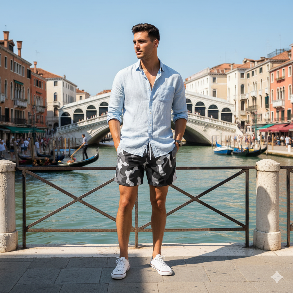 Swim Trunks (AOP) (military13) "high resolution"