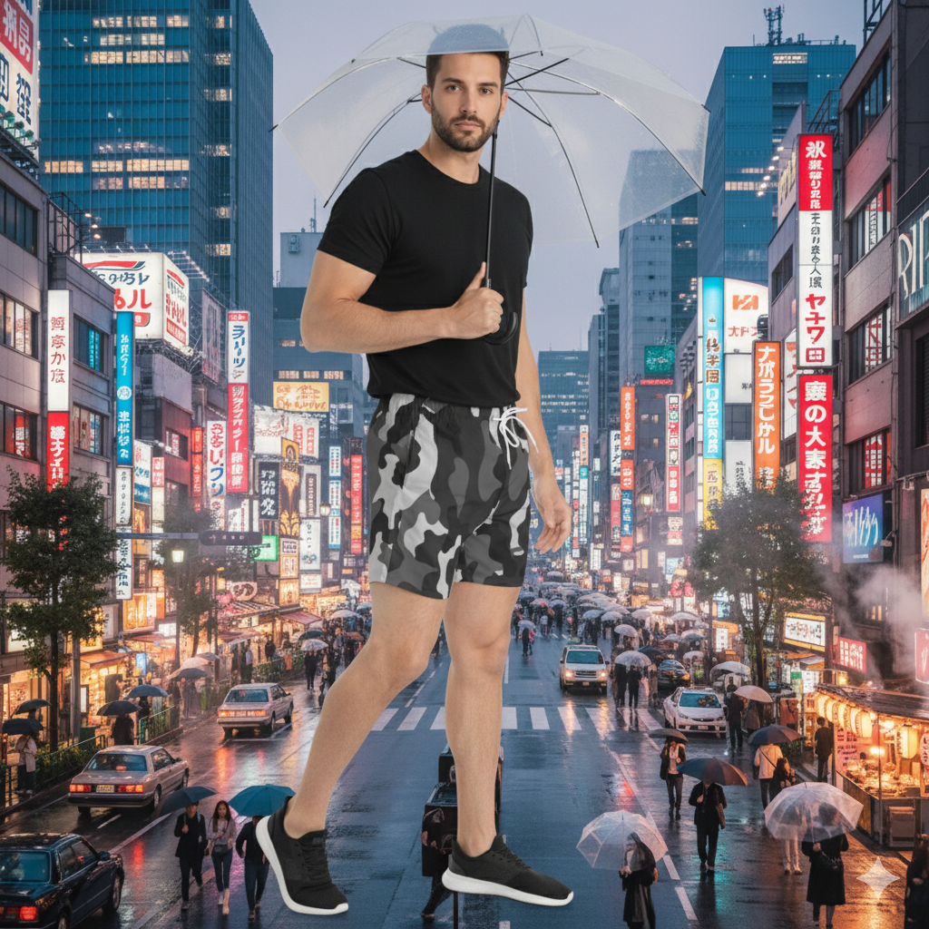 Swim Trunks (AOP) (military13) "high resolution"