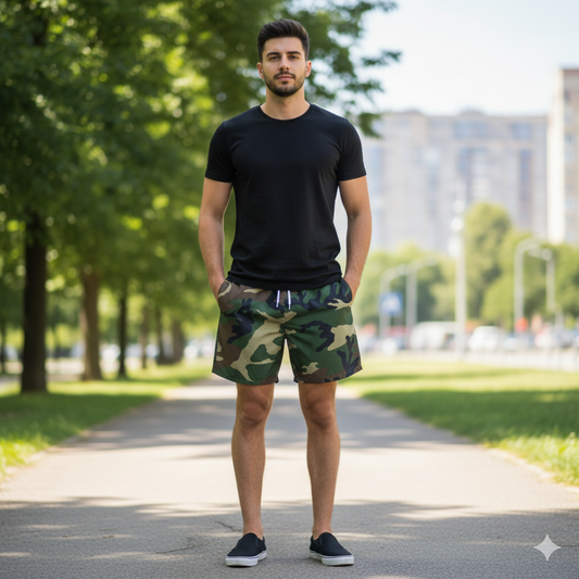 Swim Trunks (AOP) (military1) "high resolution"