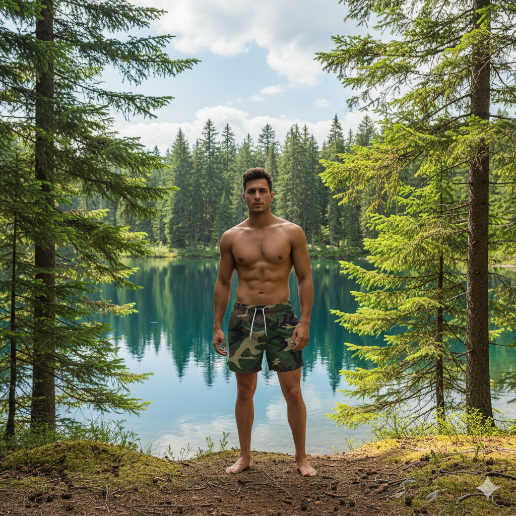 Swim Trunks (AOP) (military1) "high resolution"