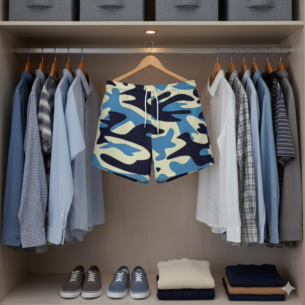 Swim Trunks (AOP) (military4) "high resolution"