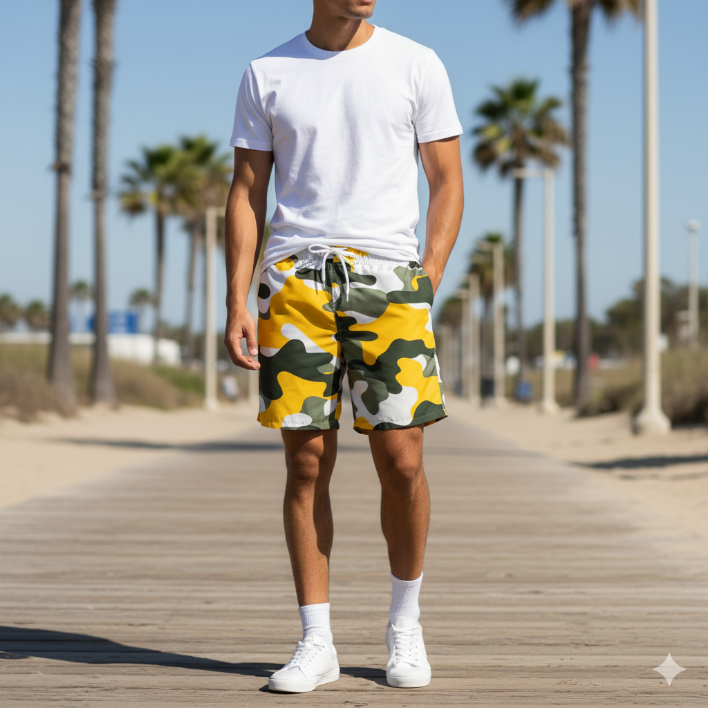 Swim Trunks (AOP) (military5) "high resolution"