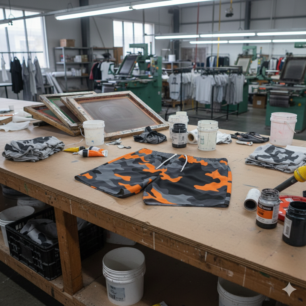 Swim Trunks (AOP) (military7) "high resolution"