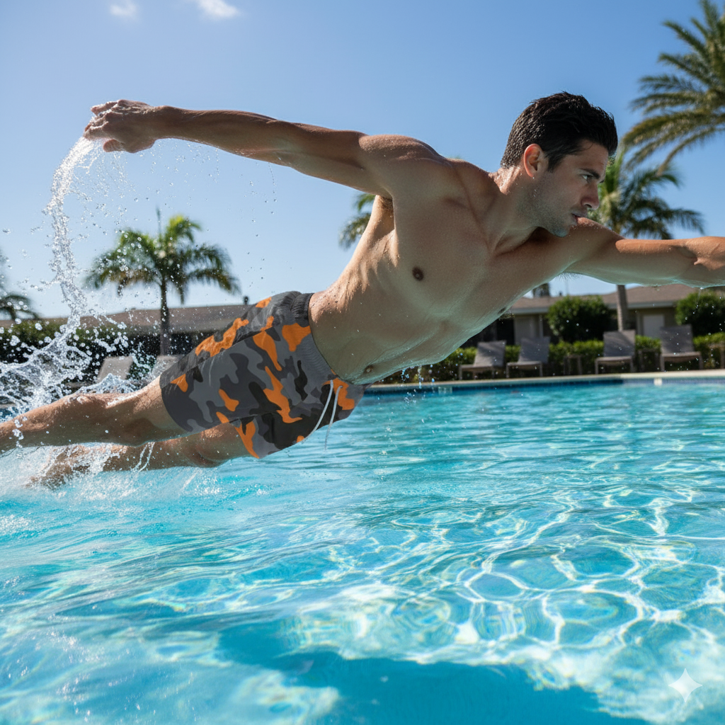 Swim Trunks (AOP) (military7) "high resolution"