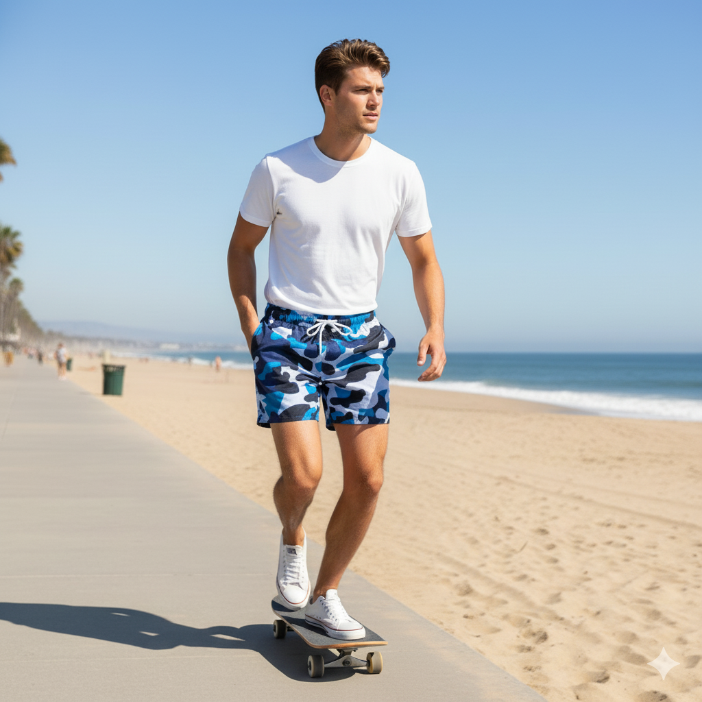 Swim Trunks (AOP) (military9) "high resolution"