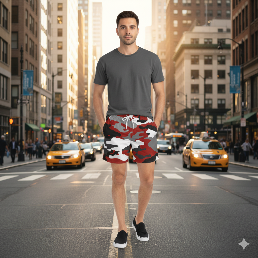 Swim Trunks (AOP) (military10) "high resolution"