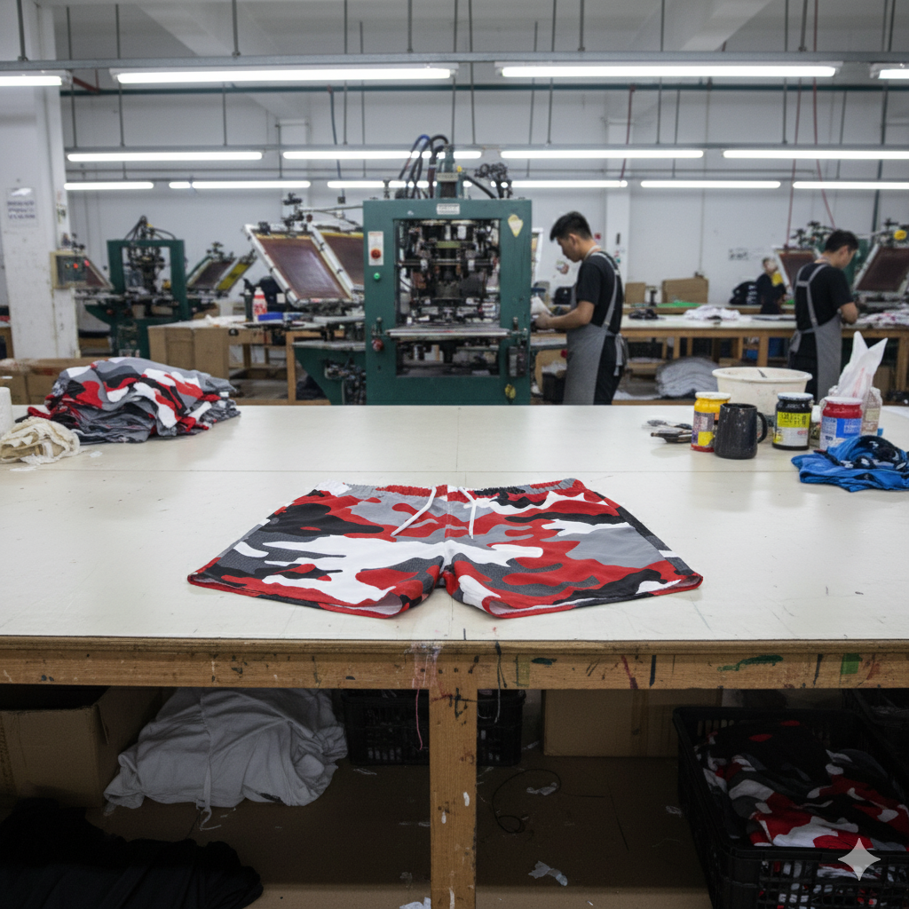 Swim Trunks (AOP) (military10) "high resolution"