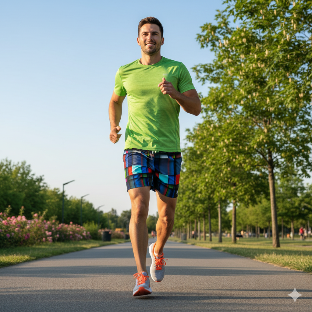 Men's Mid-Length Swim Shorts (cuadros)