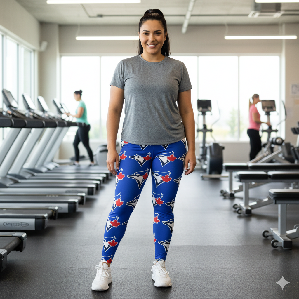 Plus Size Leggings (blue jays)[high resolution]
