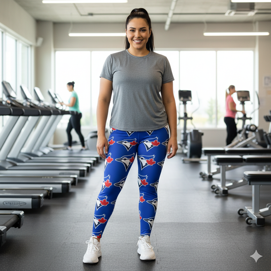Plus Size Leggings (blue jays)[high resolution]