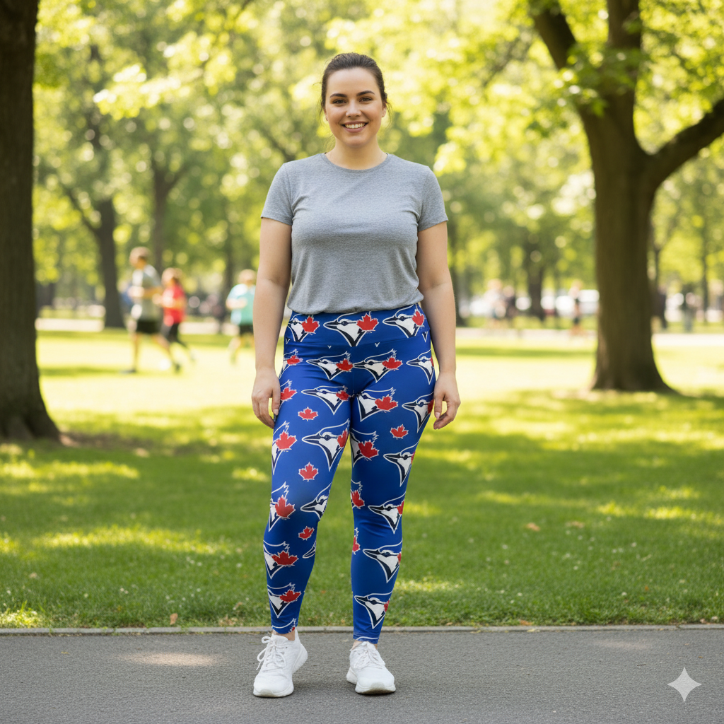 Plus Size Leggings (blue jays)[high resolution]