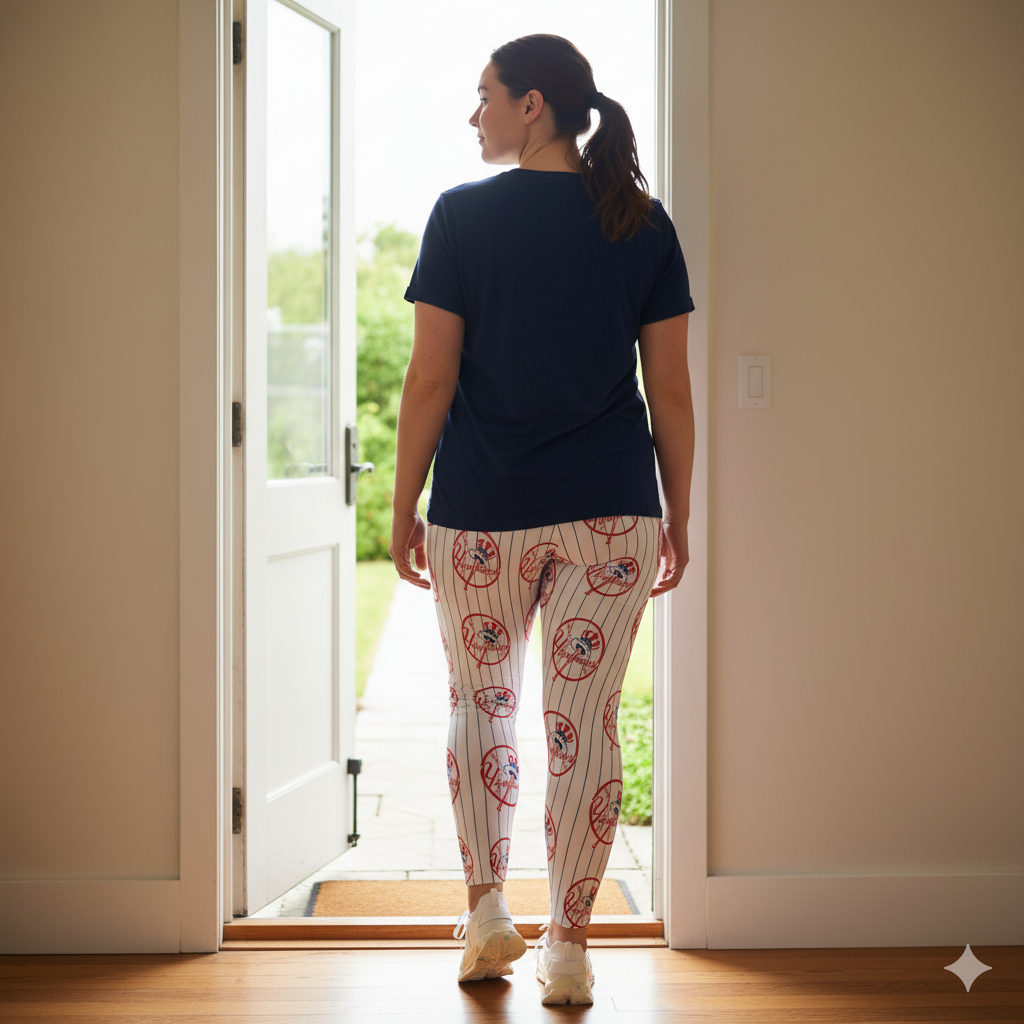 Plus Size Leggings (yankees) "high resolution"