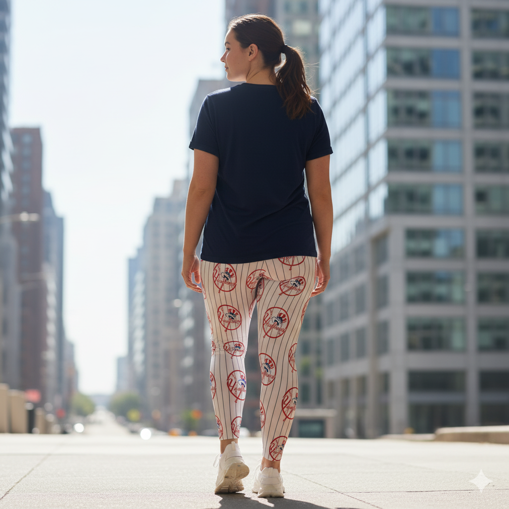 Plus Size Leggings (yankees) "high resolution"