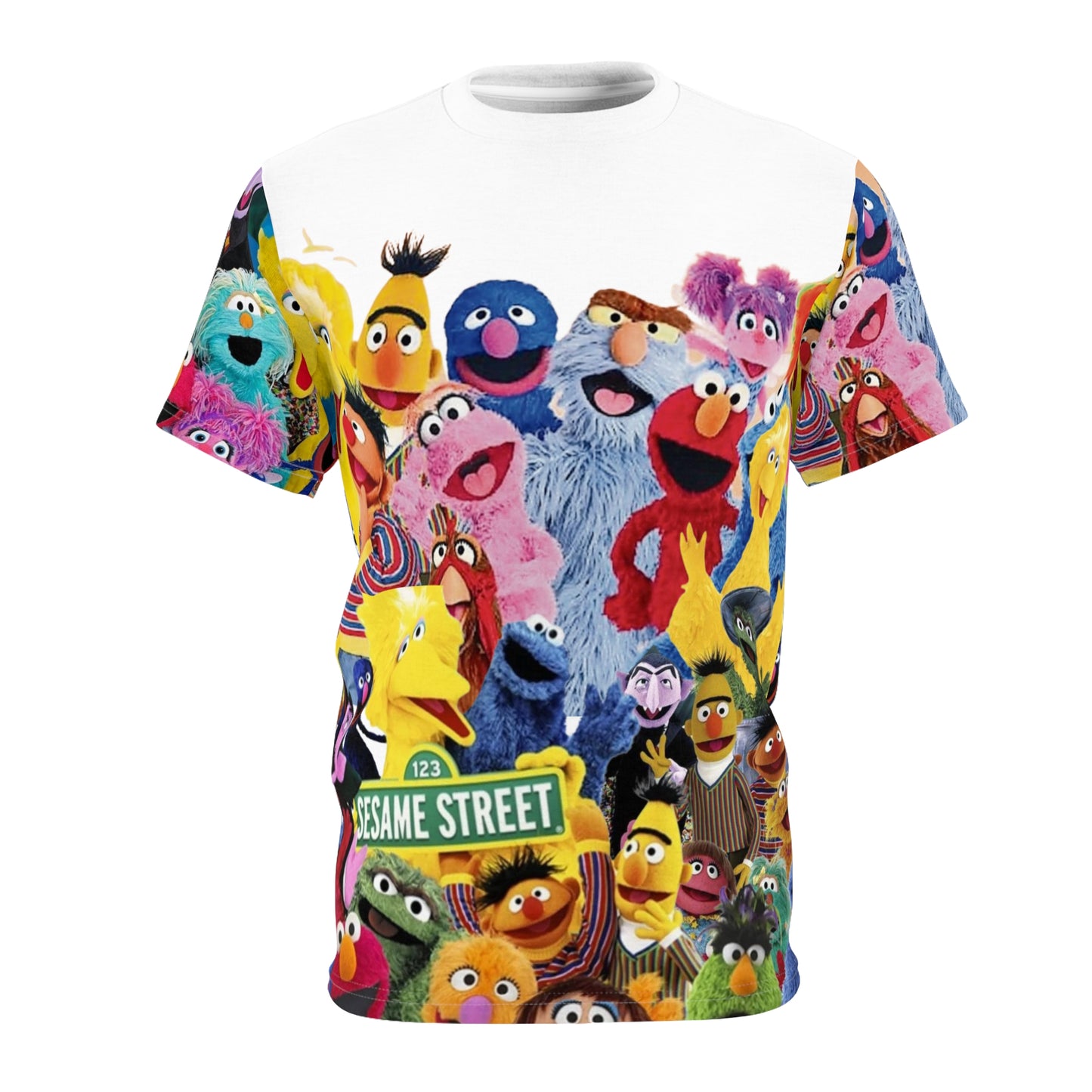 Unisex Cut & Sew Tee (AOP) sesame