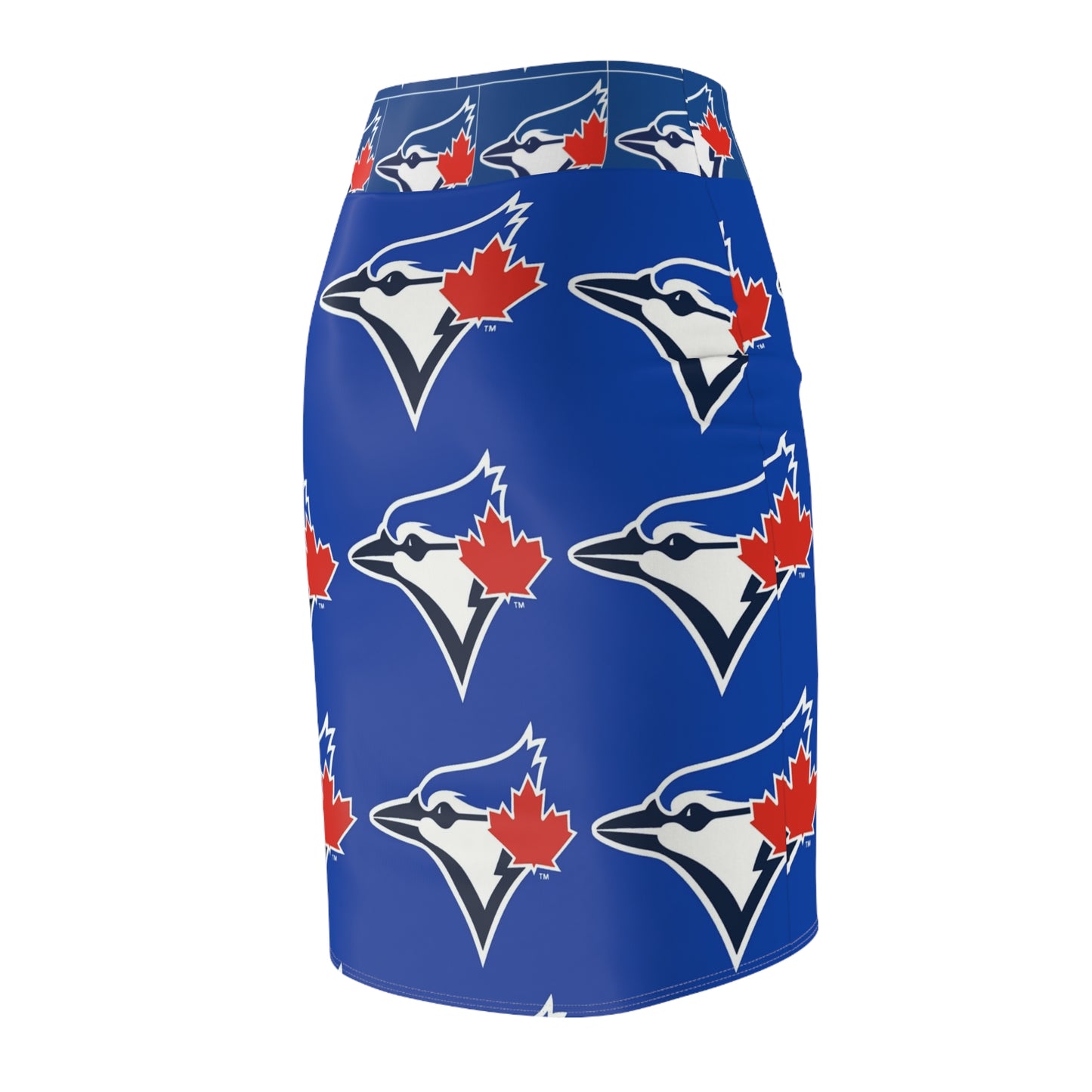 Women's Pencil Skirt (blue jays)[high resolution]