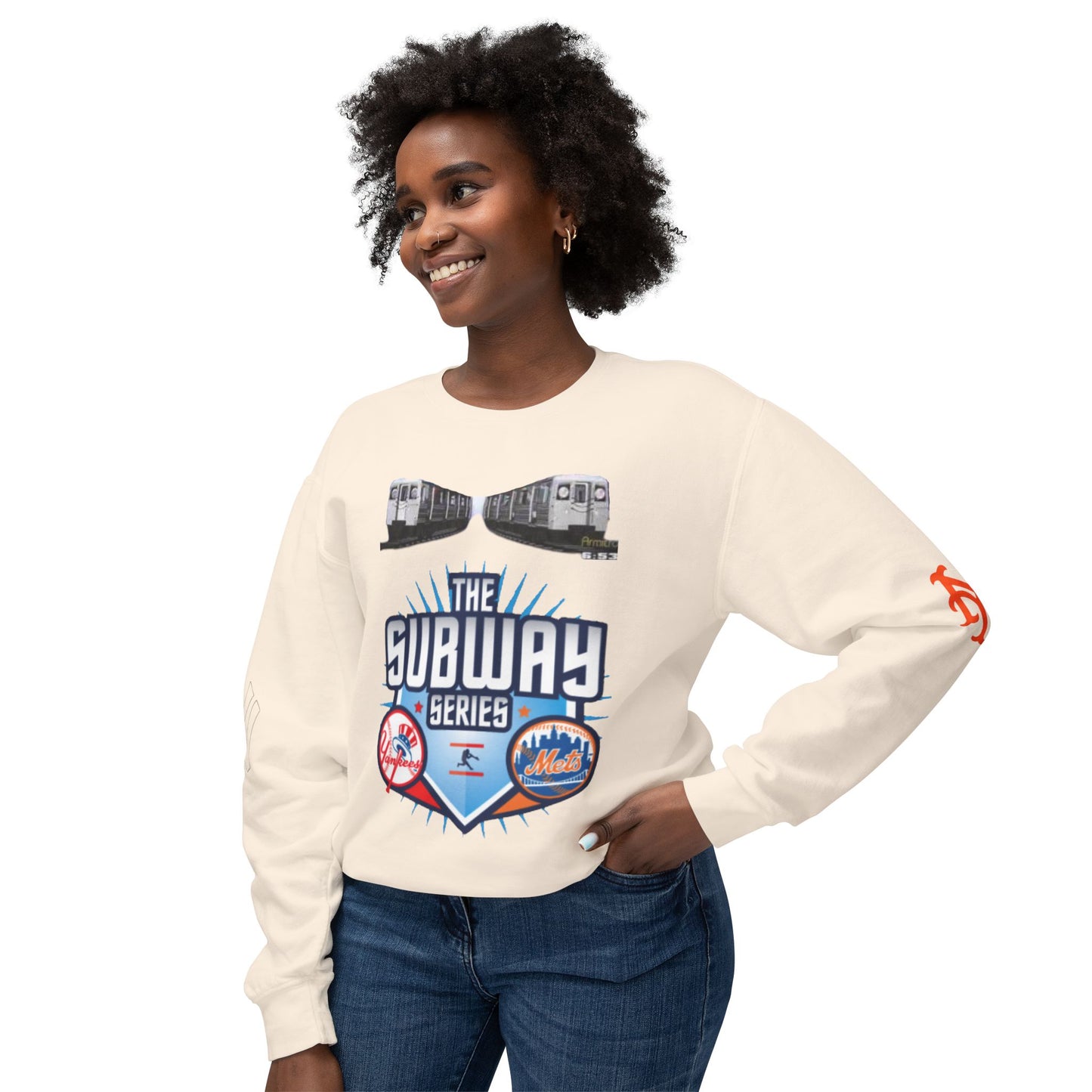 Unisex Lightweight Crewneck Sweatshirt mets yankees subway