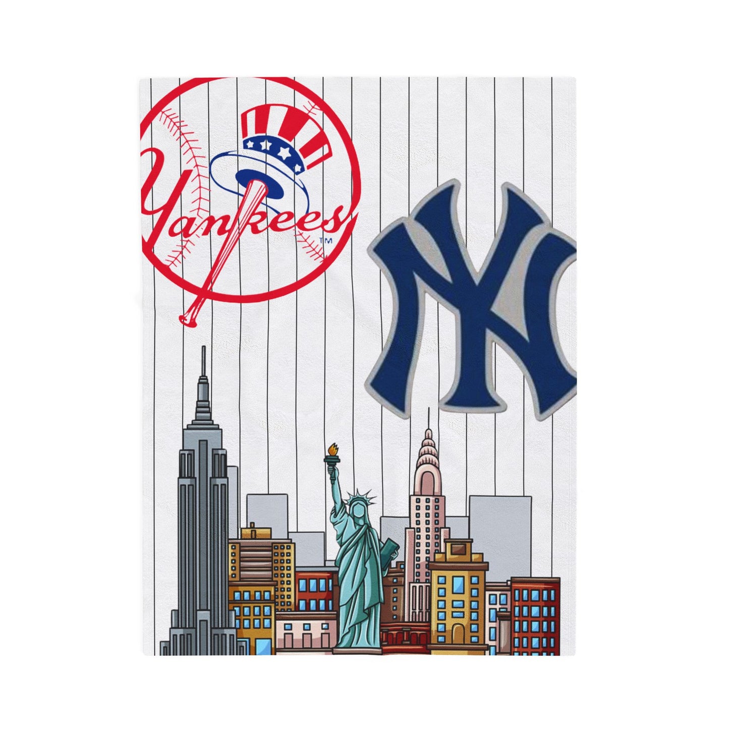 Velveteen Plush Blanket  (yankees) [high resolution]