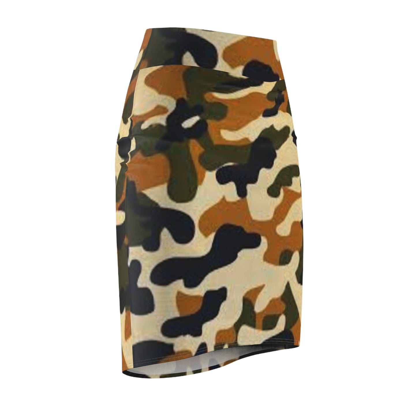 Women's Pencil Skirt (AOP)( Military8)