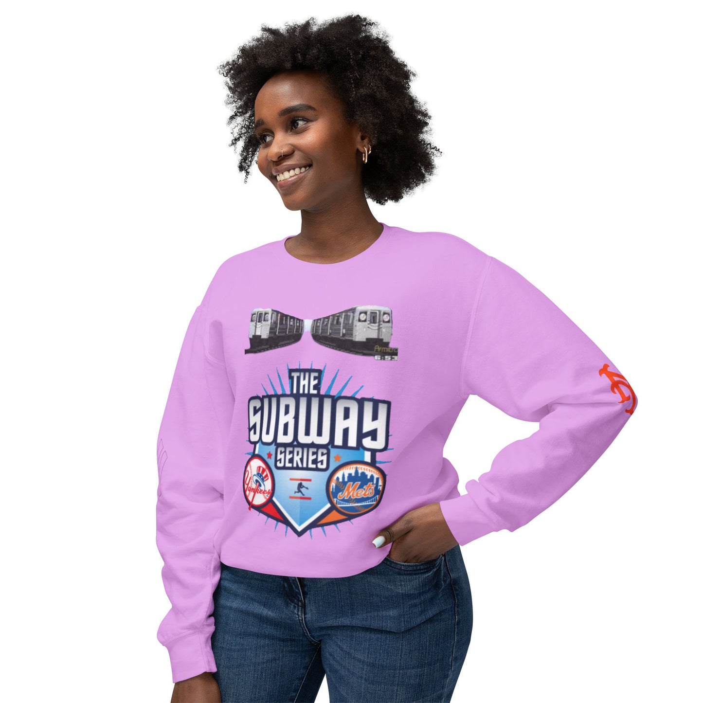 Unisex Lightweight Crewneck Sweatshirt mets yankees subway