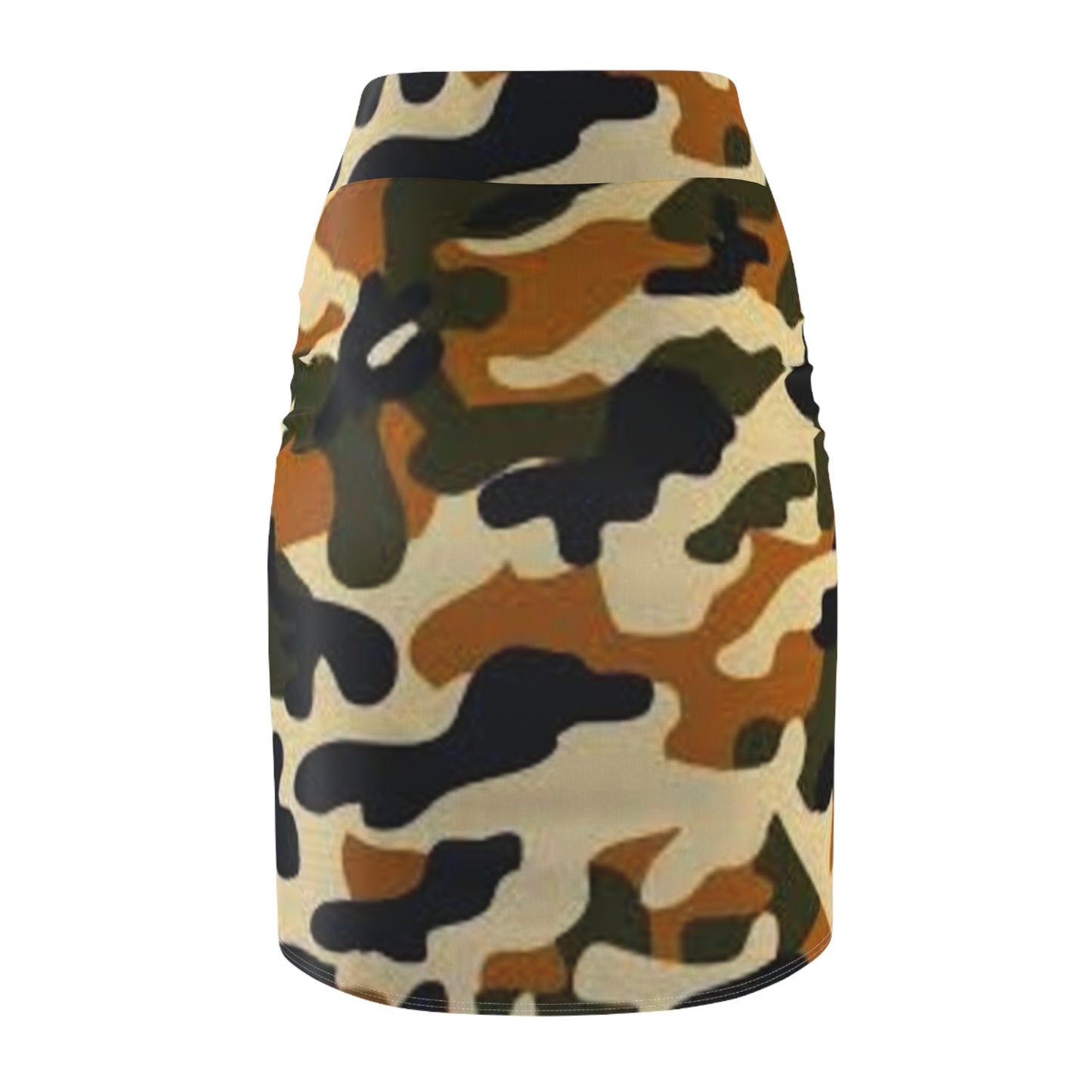 Women's Pencil Skirt (AOP)( Military8)