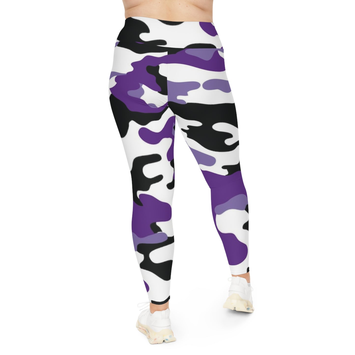 Plus Size Leggings (AOP)(Military6)"high resolution"