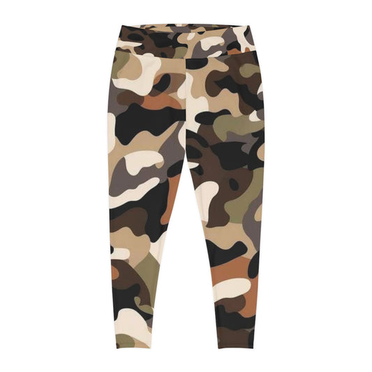 Plus Size Leggings (AOP) (Military3)