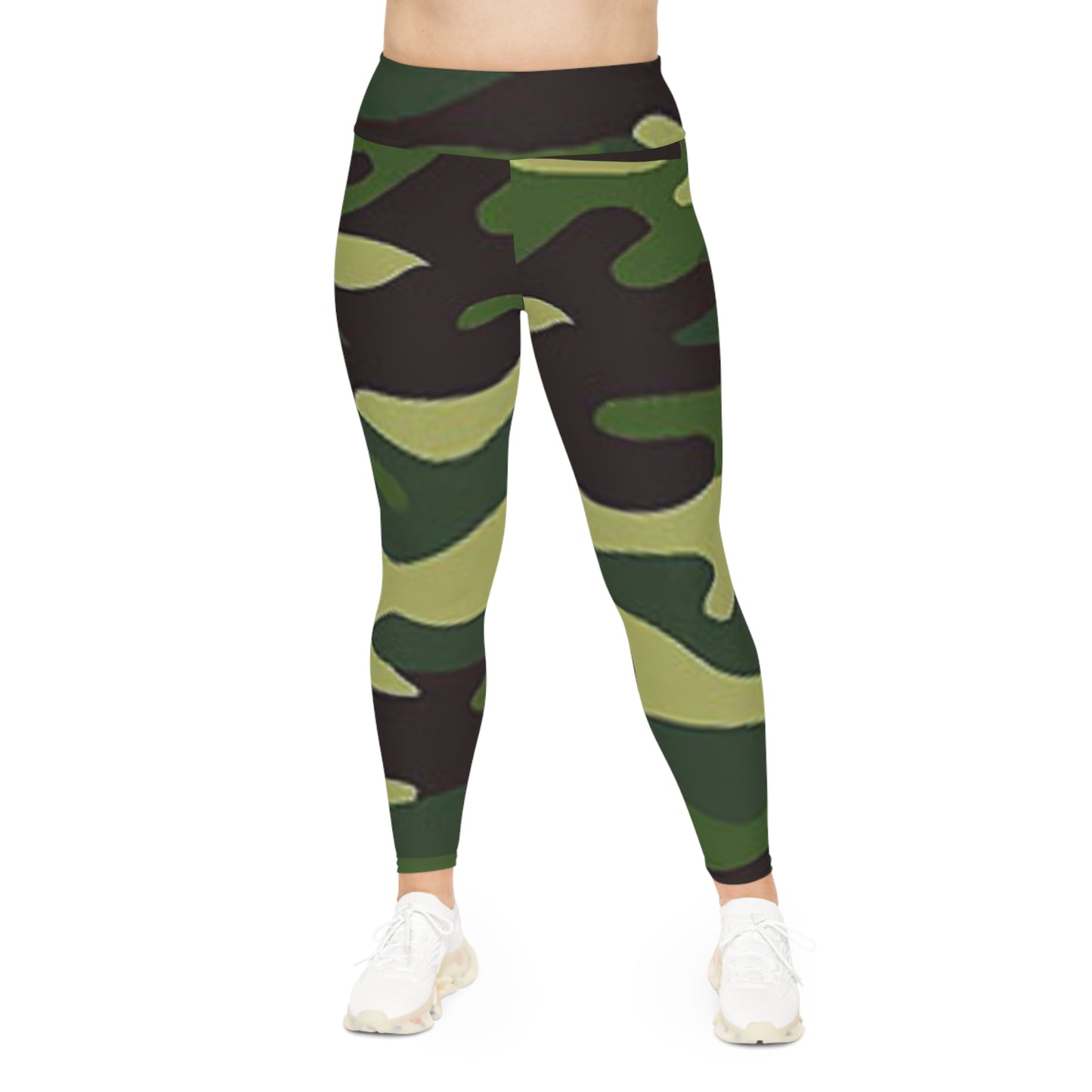 Plus Size Leggings (AOP) (Military2) "high resolution"