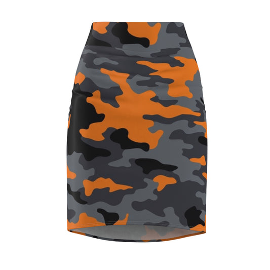 Women's Pencil Skirt (AOP) (military7)"high resolution"