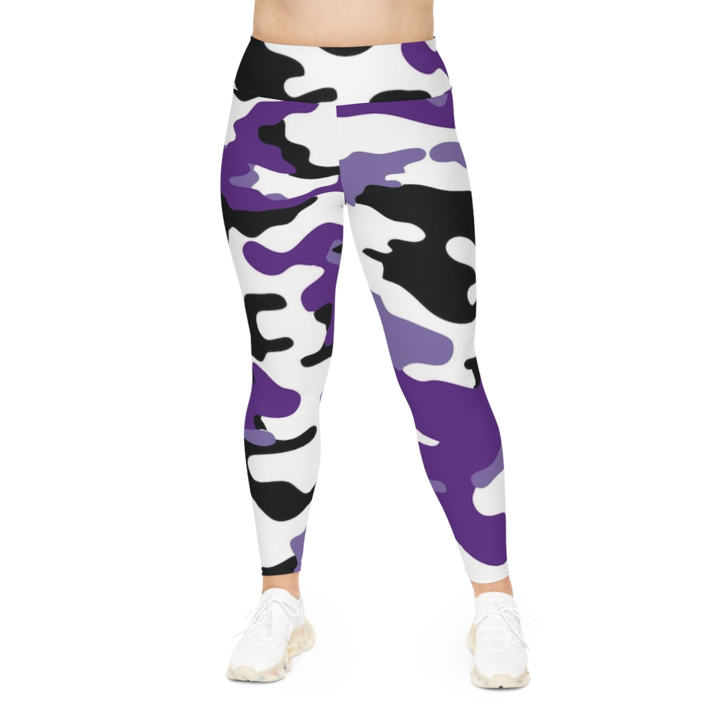 Plus Size Leggings (AOP)(Military6)"high resolution"