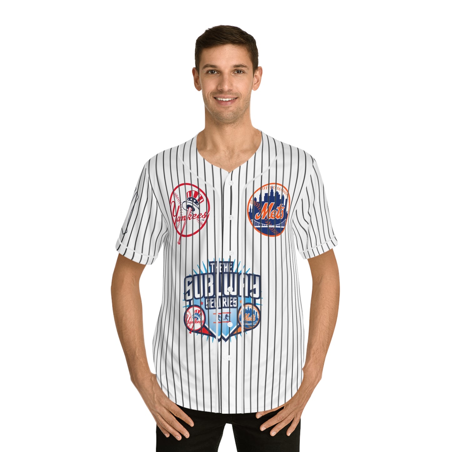 Men's Baseball Jersey (AOP) subway