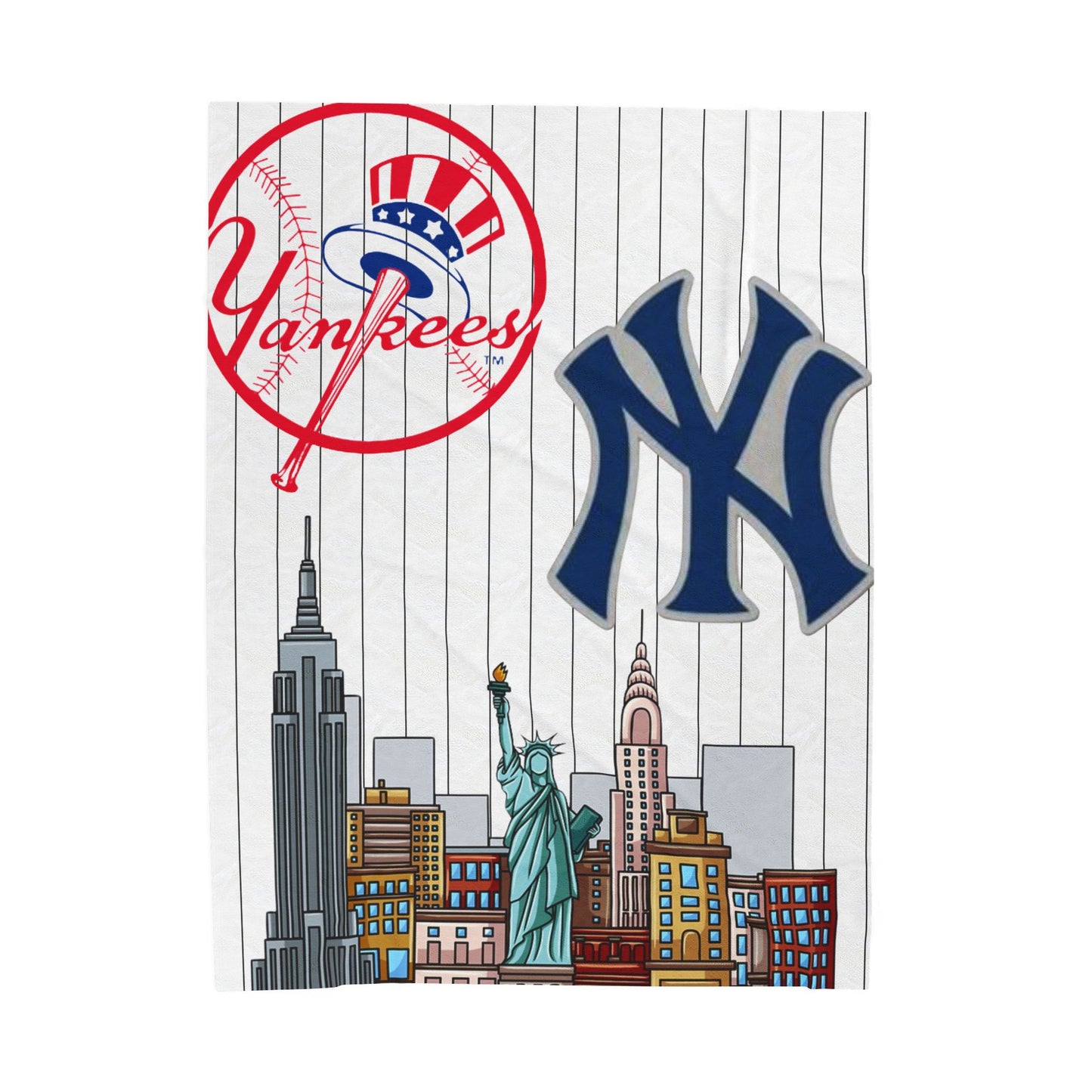 Velveteen Plush Blanket  (yankees) [high resolution]